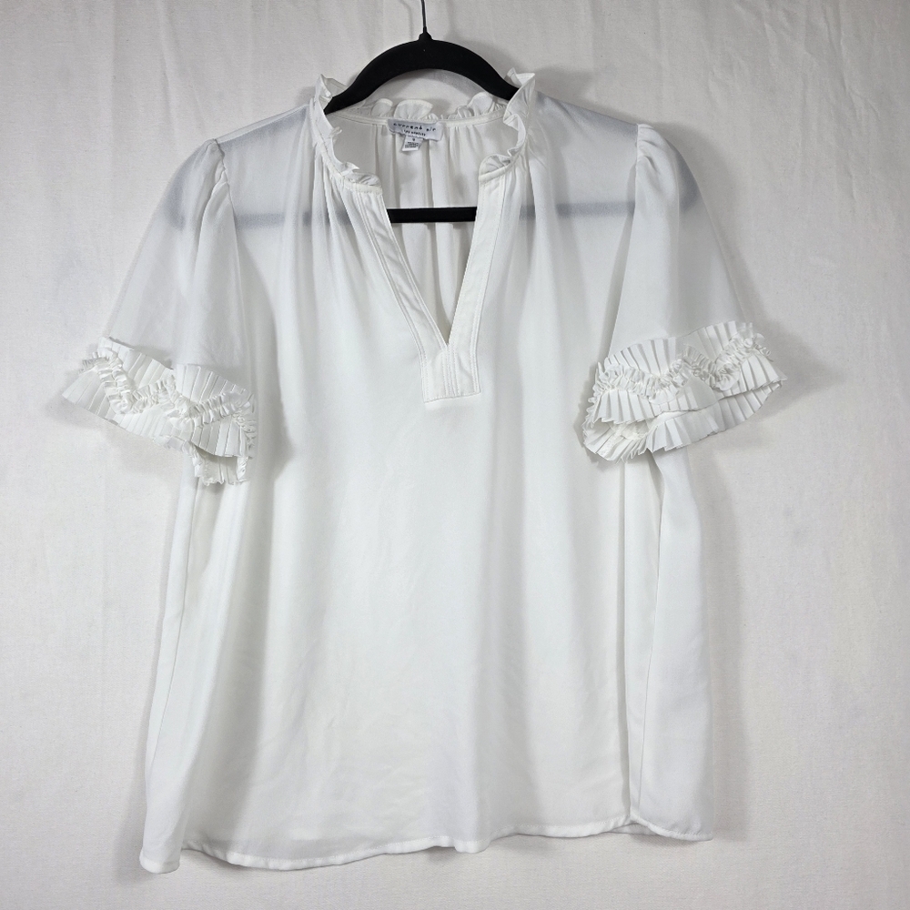 Current air V neck chiffon blouse